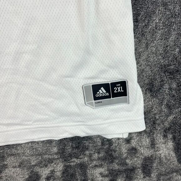 Adidas Miami Hurricanes NCAA Jersey White V-Neck Short Sleeve Men's 2XL NWT - Picture 3 of 11